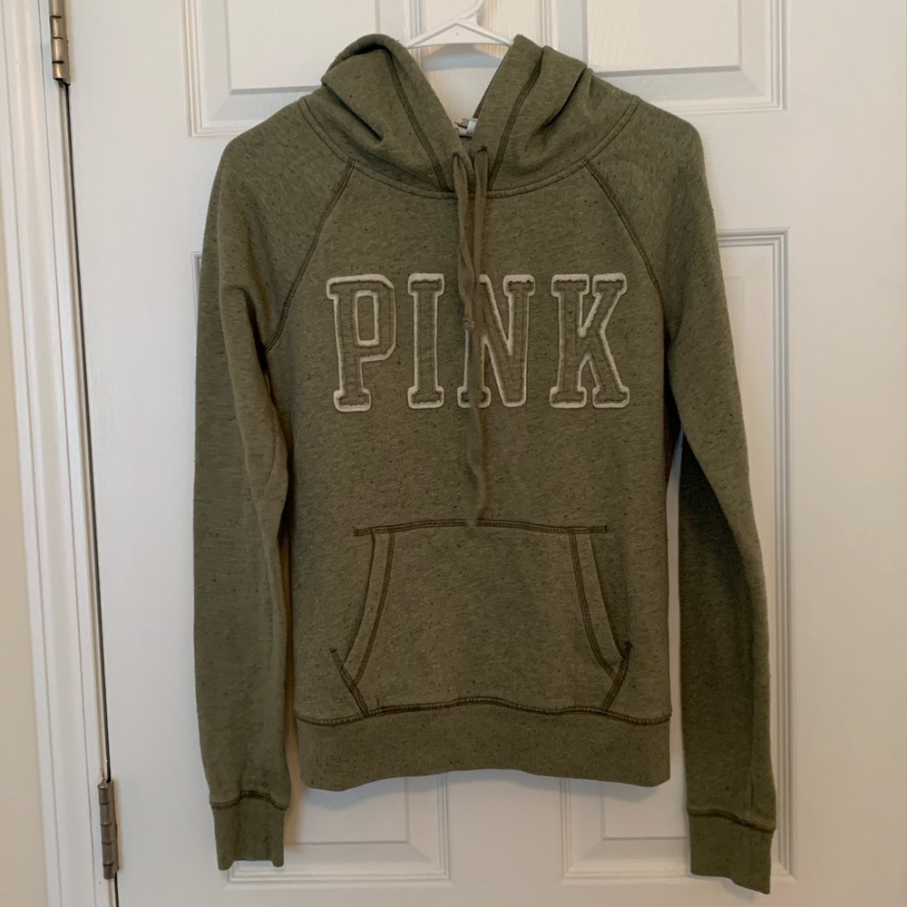 Green PINK Victoria Secret Hoodie